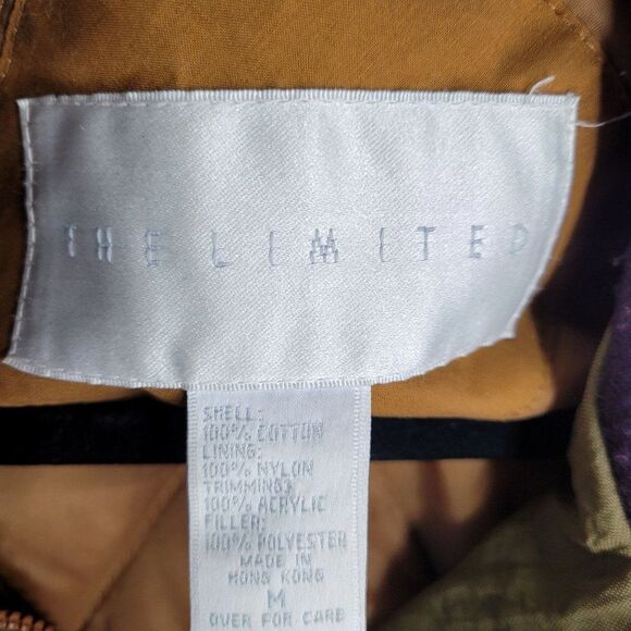 Vintage 80's The Limited Mens Coat Color Block Streetwear Grunge Mustard M - Picture 14 of 17